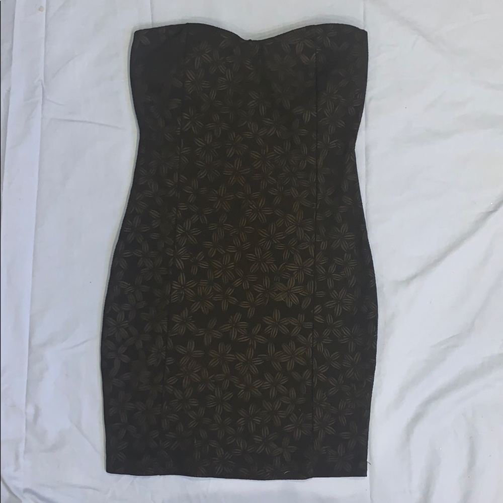 PAPAYA strapless black mini dress